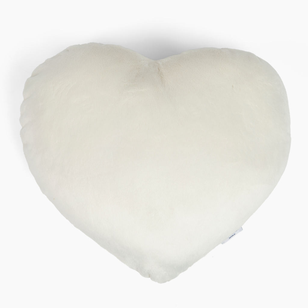 Super Sized Heart to Hug Pillow 8 lb with Pocket - Ivory