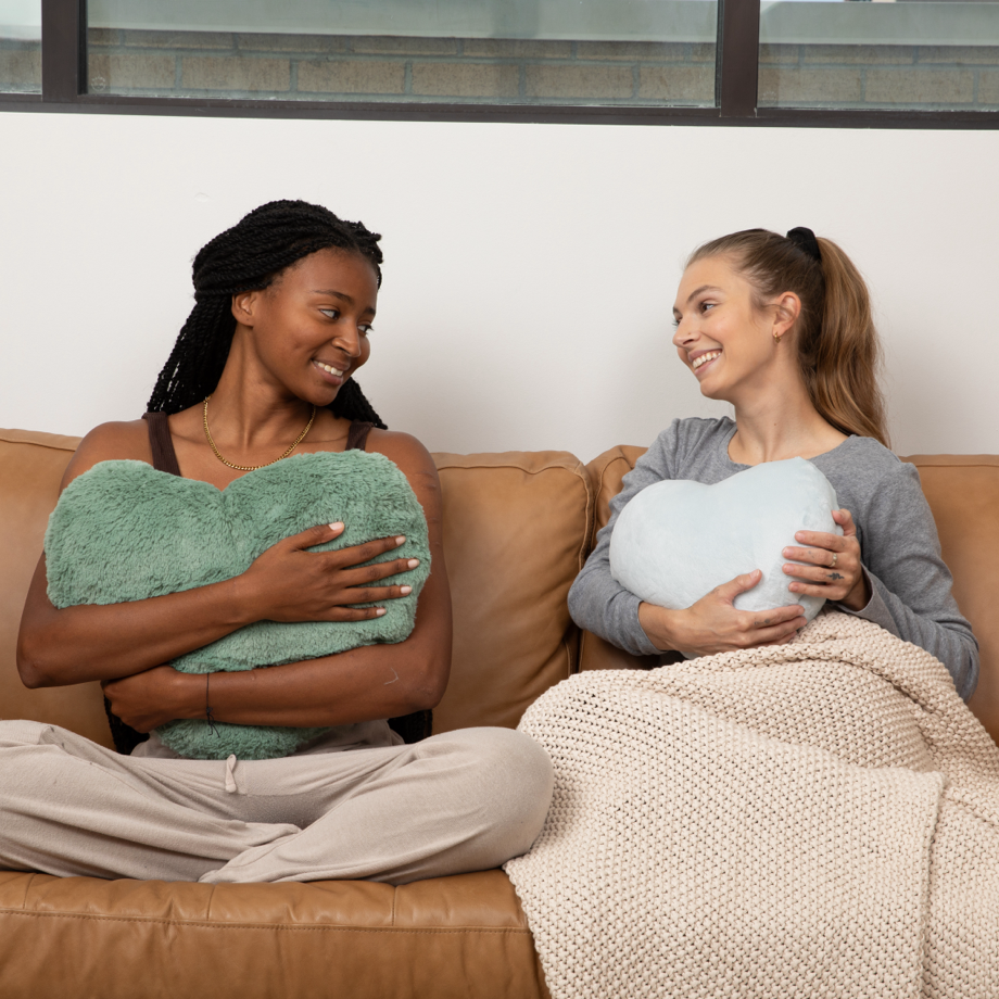 Super Sized Heart to Hug Pillow 8 lb with Pocket - Sage